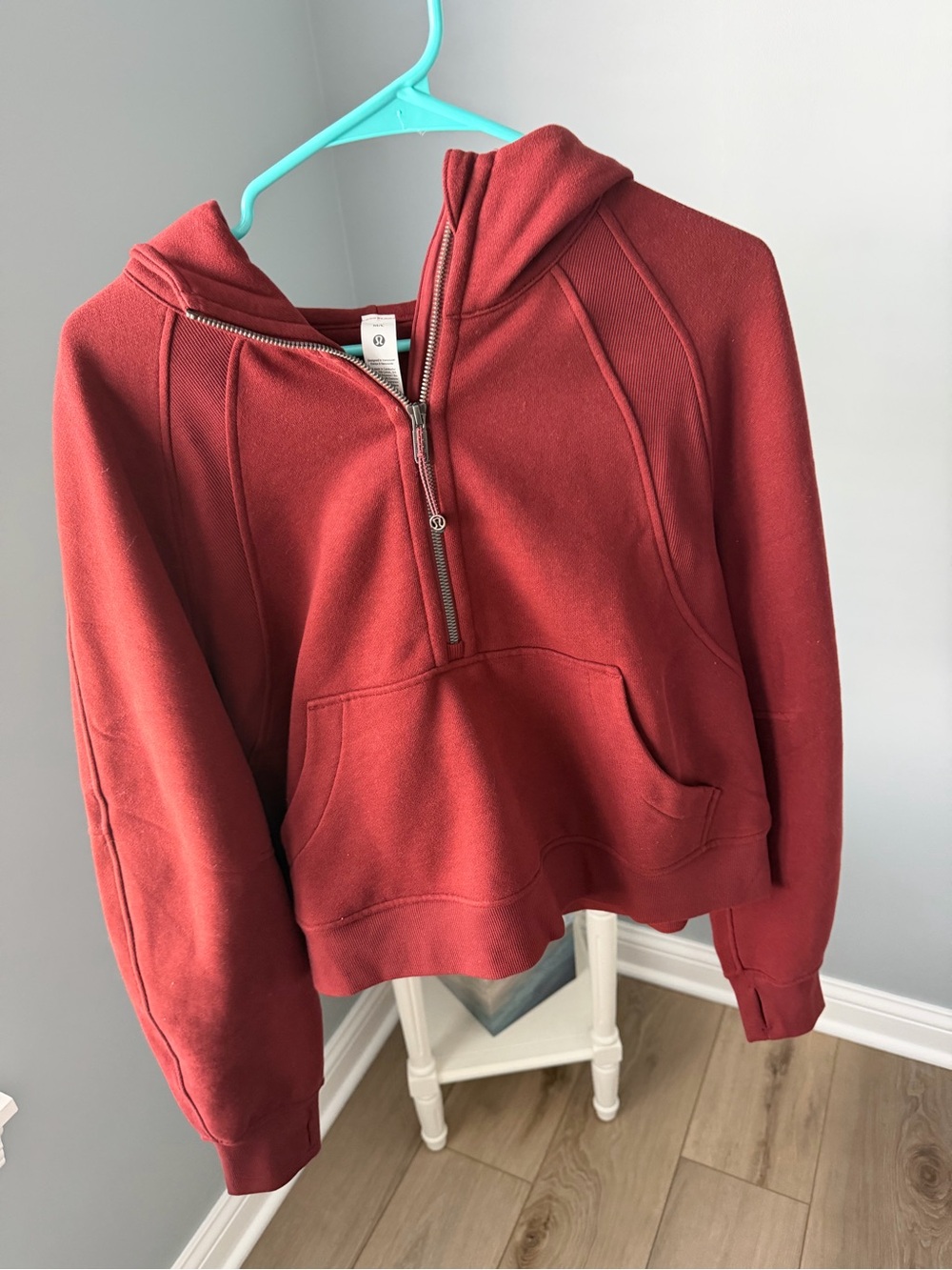 lululemon athletica Women's Half-Zip Hoodie - Brick Red nwot